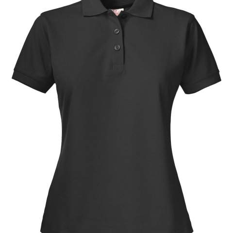Polo piqué met drieknoopsluiting, neklint, zijsplitjes en geribde manchetten. Oeko-Tex 100 gecertificeerd.