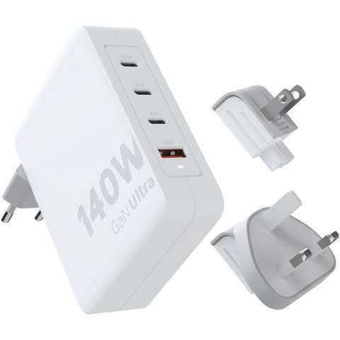 Das 140-W-GaN-Ultra-Reiseladegerät ist kompakter und leistungsstärker als je zuvor. Mit seinem kompakten Design und seiner Dual-Port-Funktionalität ist dieses Reiseladegerät perfekt für unterwegs, im Büro oder zu Hause. Mit den mitgelieferten Netzsteckern für die EU, Großbritannien und die USA und dem 240 W USB-C PD-Kabel (2 m) haben Sie alles, was Sie brauchen, um Ihre Geräte überall auf der Welt aufzuladen!