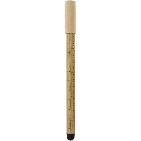 The Mezuri inkless pen is made of bamboo and has a ruler printed on the barrel (up to 11.3 cm). This pen does not require ink cartridges or refill. The pen's graphite tip is designed to leave visible traces as it makes contact with the writing surface. Choosing a pen made of bamboo promotes making more sustainable choices, and encourages the use of renewable materials. Writing length: 1500 metres. Nib size: 0.5 mm.