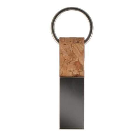 Introducing our Rectangular Cork & Metal Keyring - a sleek and sustainable accessory. Crafted from eco-friendly cork and durable metal, it offers style, functionality, and eco-consciousness in one.