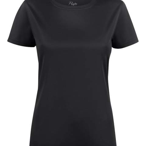 Polyester T-shirt met ronde hals. Het materiaal is spun-dyed wat betekent dat deze t-shirts ingeverfd worden met een zeer milieuvriendelijke verfmethode en als extra voordeel een betere kleurechtheid geeft. Oeko-Tex 100 gecertificeerd.