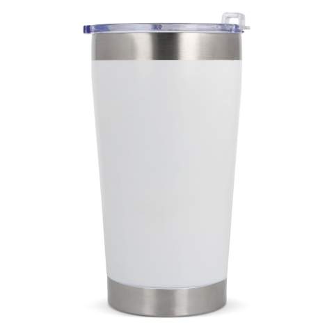 Wir präsentieren 'Cango', unseren 500ml T-ceramic-becher mit Deckel. Genießen Sie Ihre Getränke auch unterwegs in dieser stilvollen und praktischen Lösung. Die keramische Innenausstattung bietet zahlreiche Vorteile, darunter eine einfache Reinigung, die Beseitigung von Geruchs- und Geschmacksrückständen nach dem Waschen und eine hervorragende Wärmedämmung. Hergestellt aus 90 % recyceltem, nicht verbrauchtem Edelstahl.