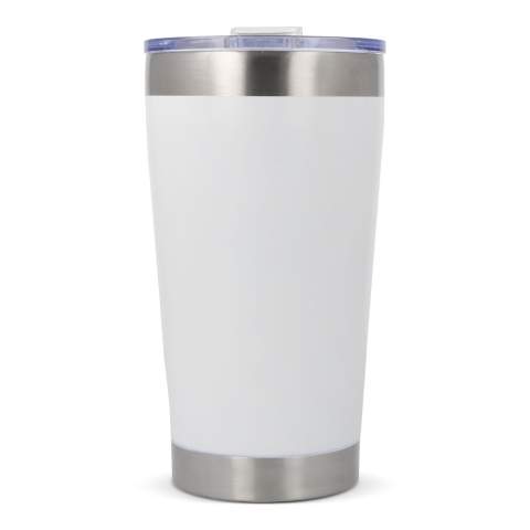 Wir präsentieren 'Cango', unseren 500ml T-ceramic-becher mit Deckel. Genießen Sie Ihre Getränke auch unterwegs in dieser stilvollen und praktischen Lösung. Die keramische Innenausstattung bietet zahlreiche Vorteile, darunter eine einfache Reinigung, die Beseitigung von Geruchs- und Geschmacksrückständen nach dem Waschen und eine hervorragende Wärmedämmung. Hergestellt aus 90 % recyceltem, nicht verbrauchtem Edelstahl.