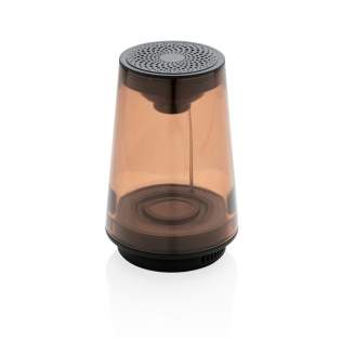 Powerful wireless 5W speaker with transparent fashionable design. The 1200 mAh battery allows for a playing time up to 5 hours on one single charge and connection distance up to 10 metres with BT 5.0. Includes micro cable to charge the speaker. Including mic to answer calls. Registered design®