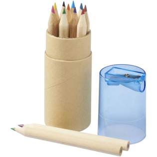 Ce set comprend 12 crayons de couleur dans un tube en carton, taille crayon dans le couvercle en plastique. Marquage non disponible sur les composants.