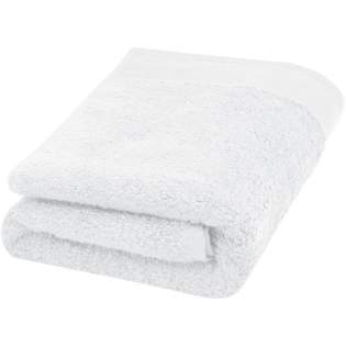 High quality and sustainable 550 g/m² bath towel that is delightfully thick, silky, and super soft to the skin. This item is certified STANDARD 100 by OEKO-TEX®. It guarantees that the textile product has been manufactured using sustainable processes under environmentally friendly and socially responsible working conditions and is free from harmful chemicals or synthetic materials. Available in a variety of beautiful colours to refine any home or hotel bathroom. The towel is dyed with a waterless dyeing process that reduces freshwater demand and prevents the large volumes of polluted water that are typical of water-based dyeing processes. Towel size: 50x100 cm. Made in Europe. 