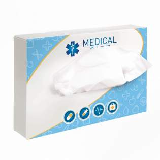 Rechthoekige tissue box gevuld met 50 2-laags tissues