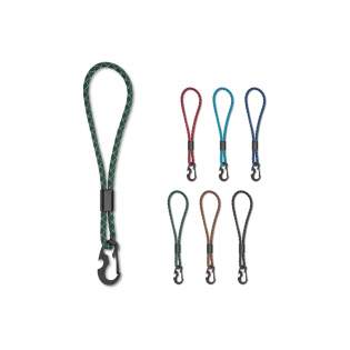 Tough looking key ring/wrist band with heavy duty carabiner. The cord contains reflective material which increases safety in dark surroundings.