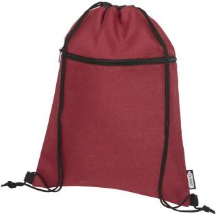Drawstring backpack with main compartment with string closure in black colour. Designed with heathered colour effect in the front panel and black colour in the back panel. Features a zippered front pocket. Resistance up to 5 kg weight. There may be minor variations in the colour of the actual product due to the nature of the fabric dyes, weaves, and printing.