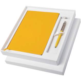 Geschenkset met notitieboek en pen, met exclusief ontwerp. Elke Parker Jotter pen kan worden gecombineerd met de JournalBooks Classic hardcover (106181), Classic flexibele cover (106808) of Nova gebonden notitieboek (107395). 
