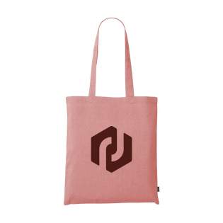 Öko-Einkaufstasche aus gemischter, recycelter Baumwolle (180 g/m²). Mit langen Griffen.