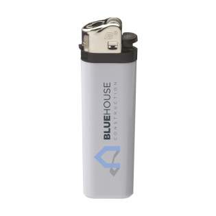 High quality lighter from the brand Flameclub®, with an adjustable flame. Equipped with child lock. Equipped with child lock.  TÜV-certified. Lighter are only supplied with print.