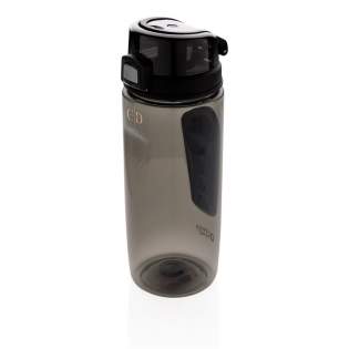 This Swiss Peak deluxe tritan sports bottle fits in your hand as easily as it fits in your sports bag. On top of that, its lockable lid has a durable design to help eliminate leaks and spills. With a no-slip grip design and button-operated spout. Integrated handle in the lid for easy carrying. Capacity 600ml. BPA free.