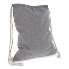 Ce sac léger en coton à cordons permet de transporter facilement vos affaires. Les cordons de serrage servent de mécanisme de fermeture ainsi que de sangles de transport pour porter le sac sur votre dos. Il est fabriqué à partir d'une combinaison de coton OEKO-TEX® et de coton recyclé.