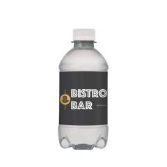 330 ml spritziges Quellwasser in einer Flasche aus 100% recyceltem Kunststoff (R-PET) mit Drehverschluss, Pfand Deutschland 0,25€