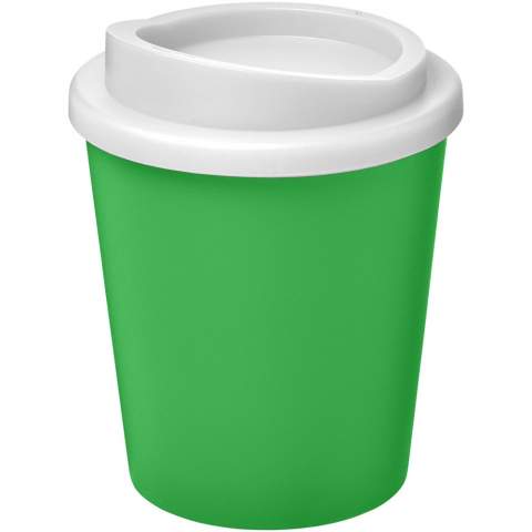 Compacte, dubbelwandige geïsoleerde beker met draaideksel. Past onder de meeste koffiezetapparaten. Volume 250 ml. Mix en match kleuren om je perfecte mok te creëren. Gemaakt in het Verenigd Koninkrijk. Verpakt in een thuis-composteerbare polybag. BPA-vrij.