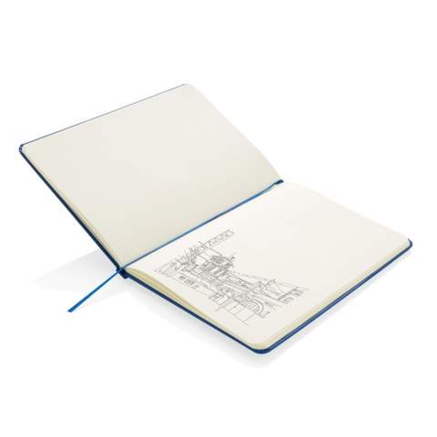 Hardcover Skizzenbuch A5 mit Seitentrenner und elastischem Verschlussband. 72 Seiten, 70g/m² cremefarbene Seiten, blanko. Perfekt für alle Skizzen, Ideen und Aufzeichnungen