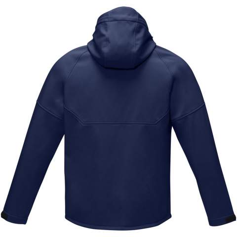 Sustainable promotional apparel. 8000 mm Waterproof and 2000 g/m² Breathable. Three layer bonded: Woven, TPU, Microfleece. Centre front GRS certified reversed coil zipper. Front pockets with GRS certified reversed coil zipper. GRS certified elastic drawstring with adjustable GRS certified cord lock. Adjustable cuffs with velcro closure. Half moon. Heat transfer main label for tagless comfort.