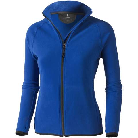 Centre front coil zipper. Hand pockets with zippers. Elasticated binding. Thumb holes. Raglan sleeves. Satin neck tape. Inner stormflap with chinguard. Shaped seams and tapered waist for flattering fit. Contrast coloured bartacks at pocket. Heat transfer main label for tagless comfort.
