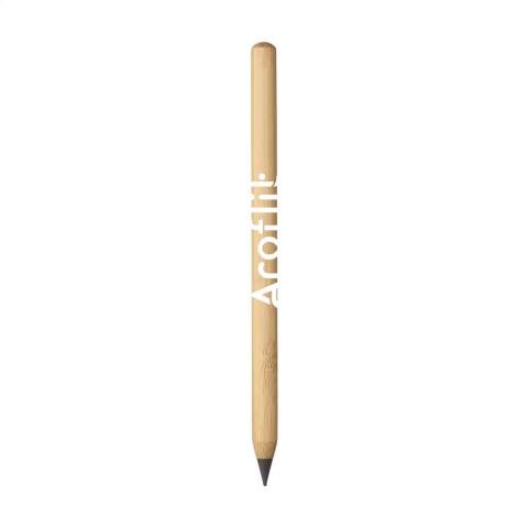 Crayon durable en bambou. Ce crayon a une pointe en graphite qui peut écrire jusqu'à 20 000 mètres de texte. Cet article peut être effacé exactement comme un crayon standard. La pointe ne doit pas être taillée et résiste à l'usure, ce qui signifie que ce crayon dure jusqu'à 100 fois plus longtemps que son homologue en bois traditionnel.