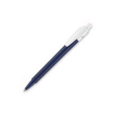 The popular hardcolour ball pen Baron 03 in recycled material. This pen is made of 100% recycled ABS plastic and is made in Europe. The "Nature" inspired colours on the barrel give an extra element to the pen. With a X20 refill with blue writing ink and a pusher mechanism. From orders of 5.000 pieces, you can choose your own colour combination.