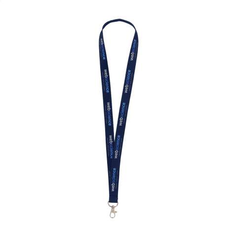 Lanyard made from strong woven polyester. Supplied with a metal carabiner. Including full-colour sublimation print. Made in Europe.
